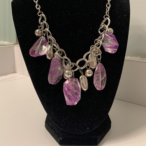 Paparazzi Silver and Purple Necklace - Picture 4 of 7